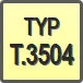 Piktogram - Typ: T.3504